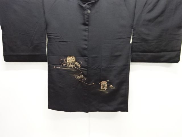 貝桶模様一つ紋絵羽織